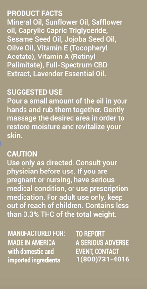 CBD MASSAGE OIL 1000 MG 8oz, Lavender Scent for relaxation Product Facts